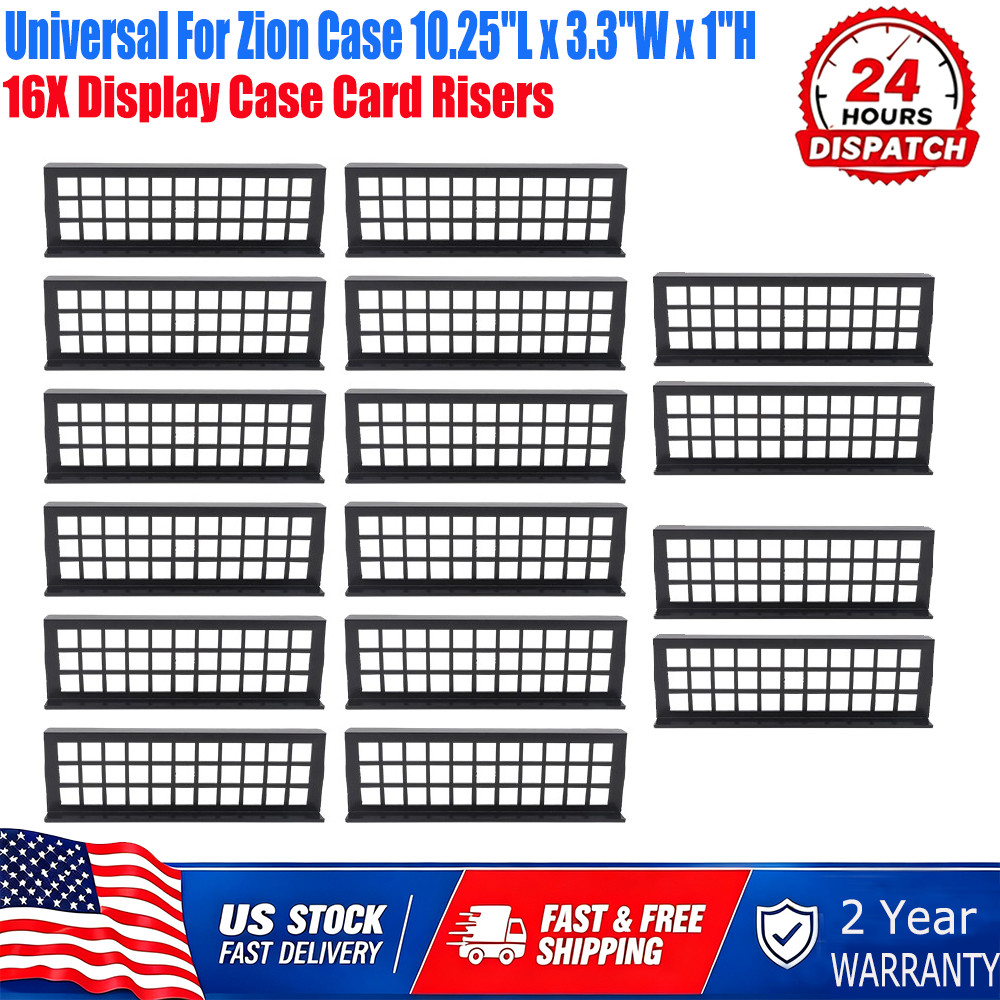 Display Case Card Riser Stands – 16× Risers Designed for Zion Case 10.25″ x 3.3″