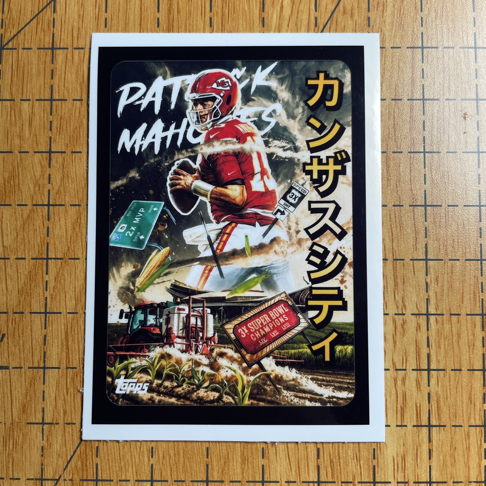Patrick Mahomes Kaiju Vinyl Sticker Kansas City Chiefs