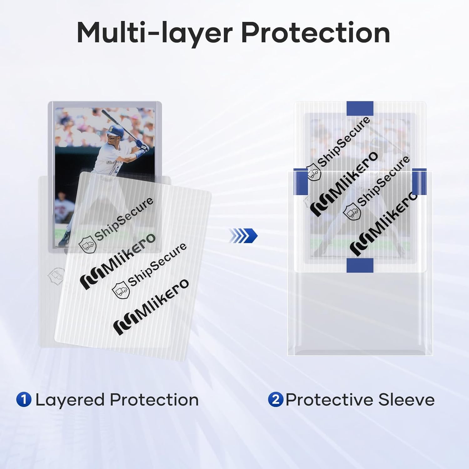 120 Pack Trading Card Shipping Protectors 3.5” x 4.5” Plastic Card Protector