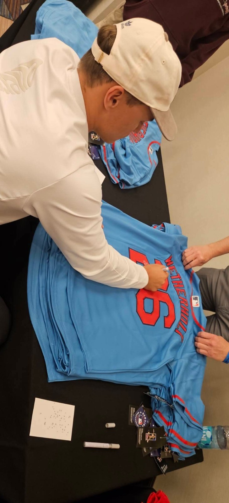 JJ Wetherholt Autographed Powder Blue St Louis Cardinals Jersey PROVA WItnessed