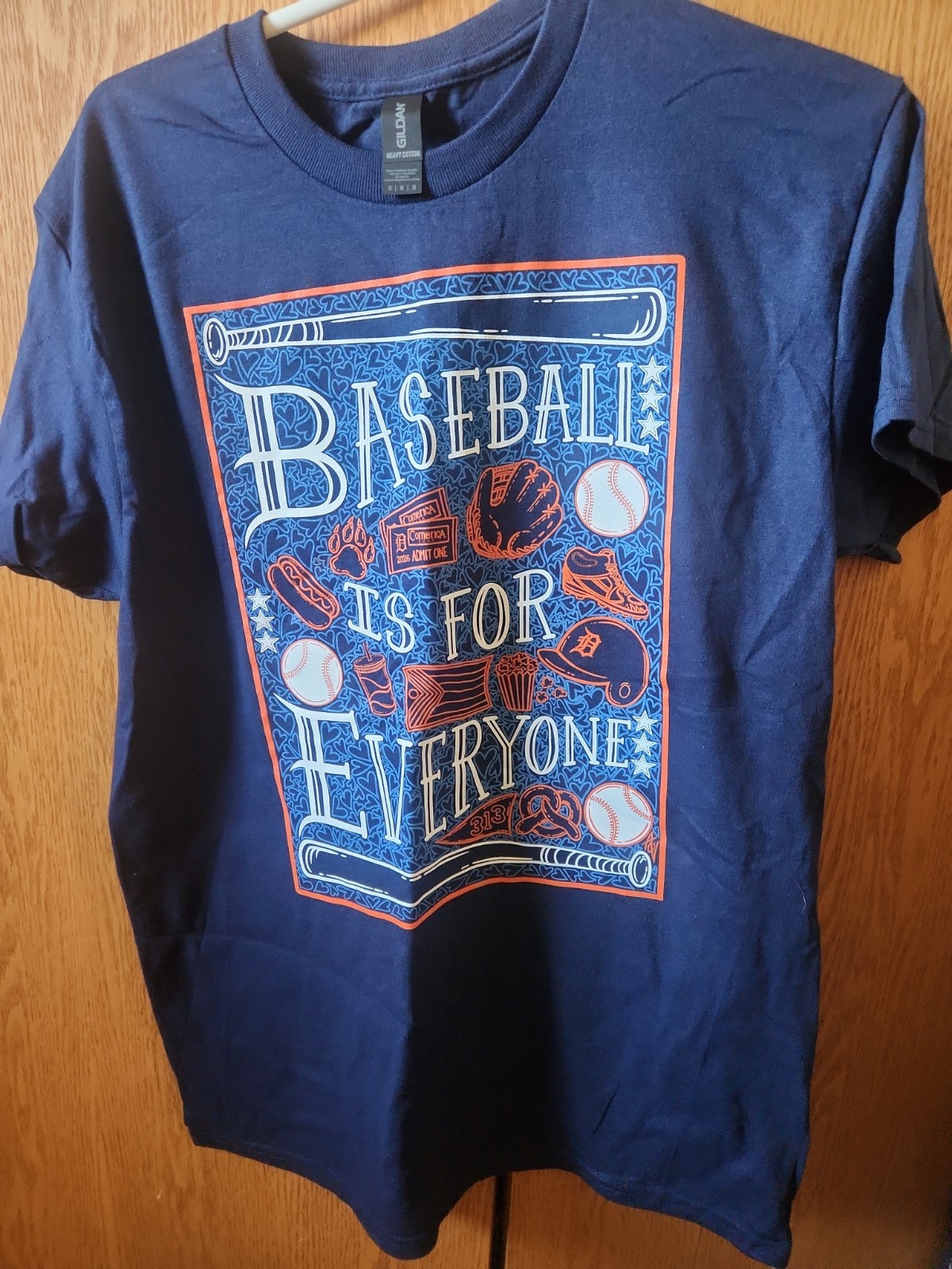 Detroit Tigers Baseball Is For Everyone T-SHIRT, SGA 6/23/26 Medium New