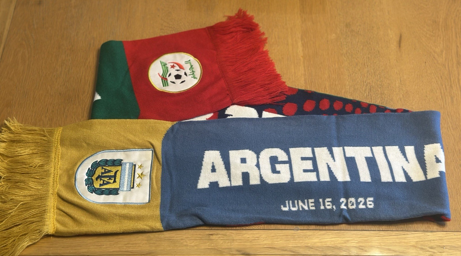 FIFA World Cup 2026 Argentina Algeria Match Scarf Kansas City Messi Hattrick
