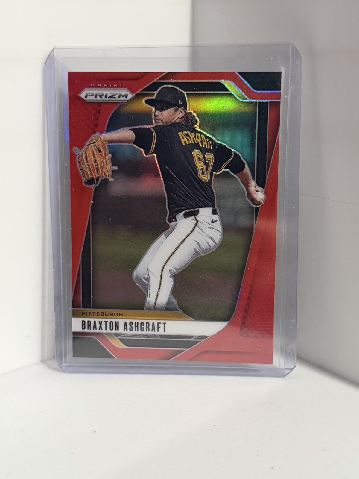 2025 Panini Prizm Braxton Ashcraft, Braxton Ashcraft #281 Red Prizm /299 (RC)