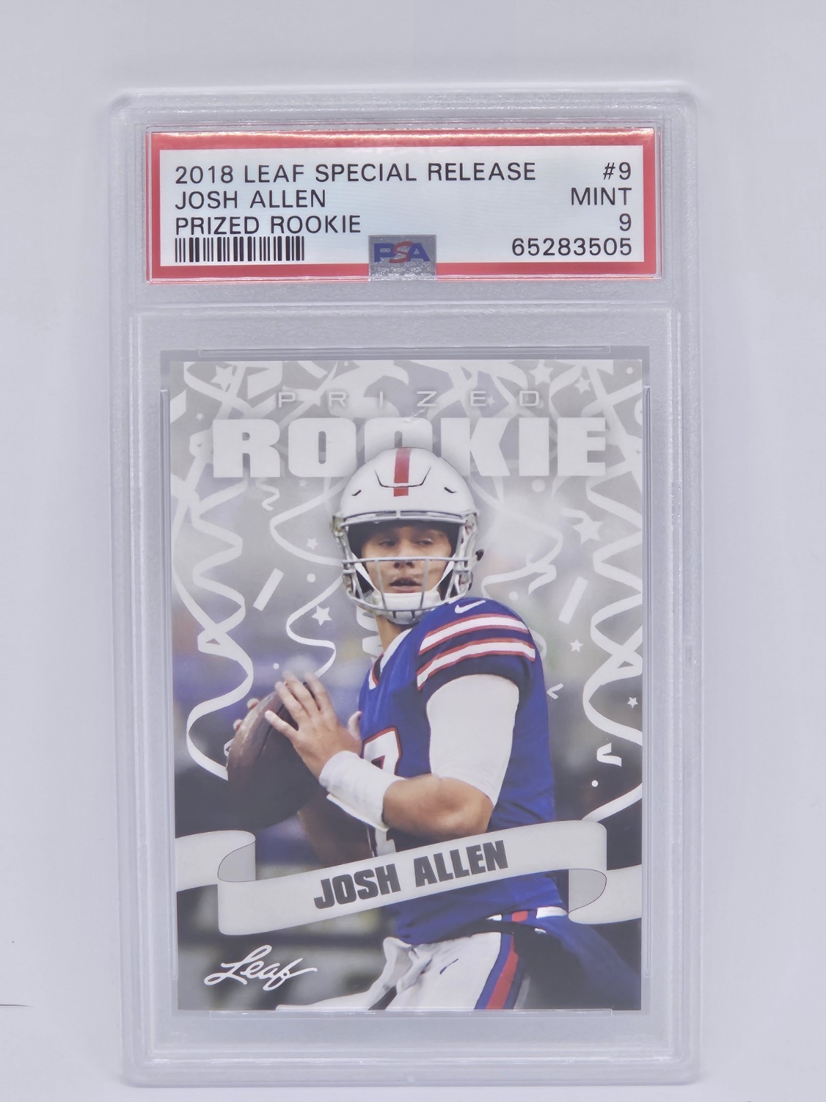 Leaf 2018 Special Release Josh Allen Prized Rookie RC #9 Bills PSA Graded