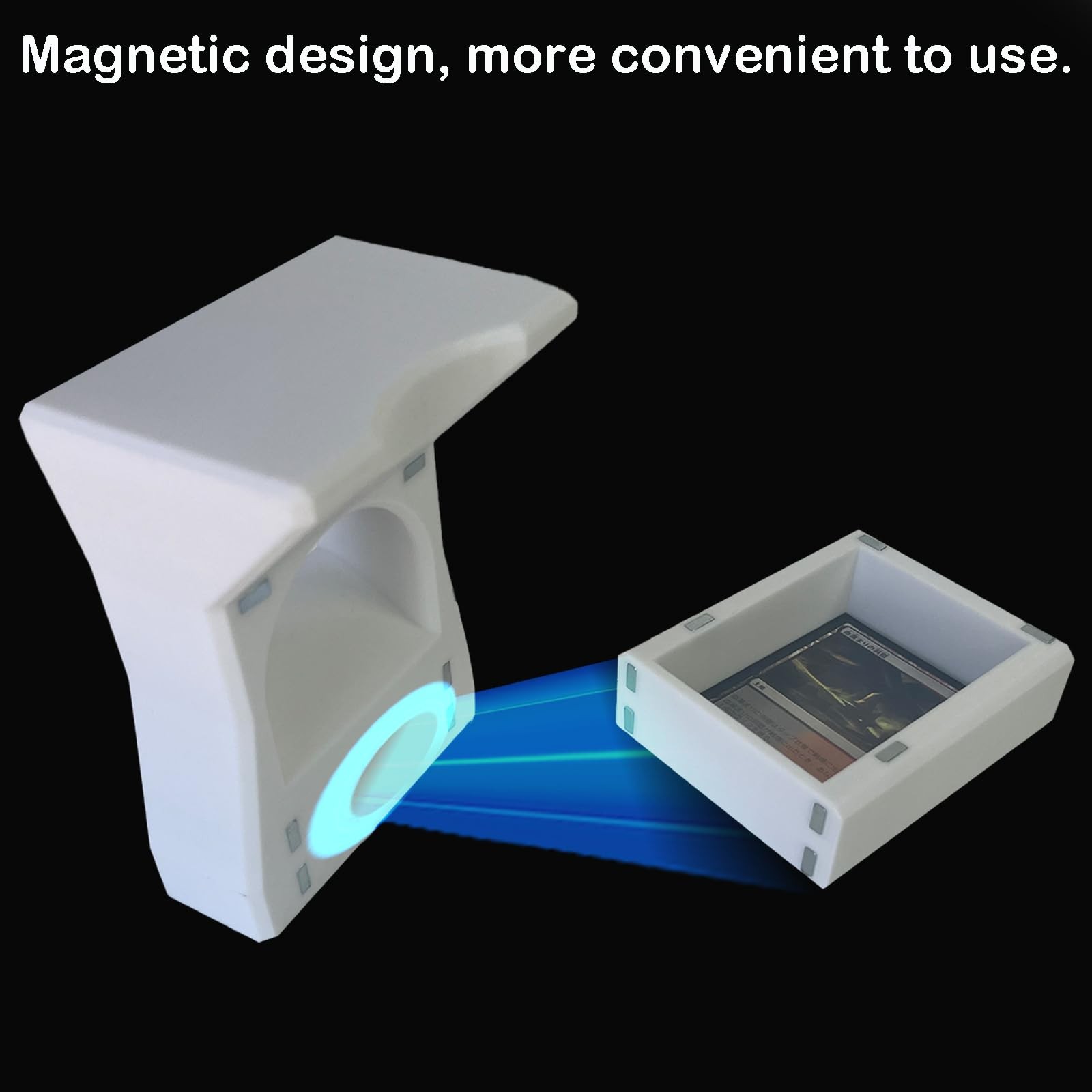 Trading Card Scanner Stand, Detachable Portable Holder with Card Box & Storage B