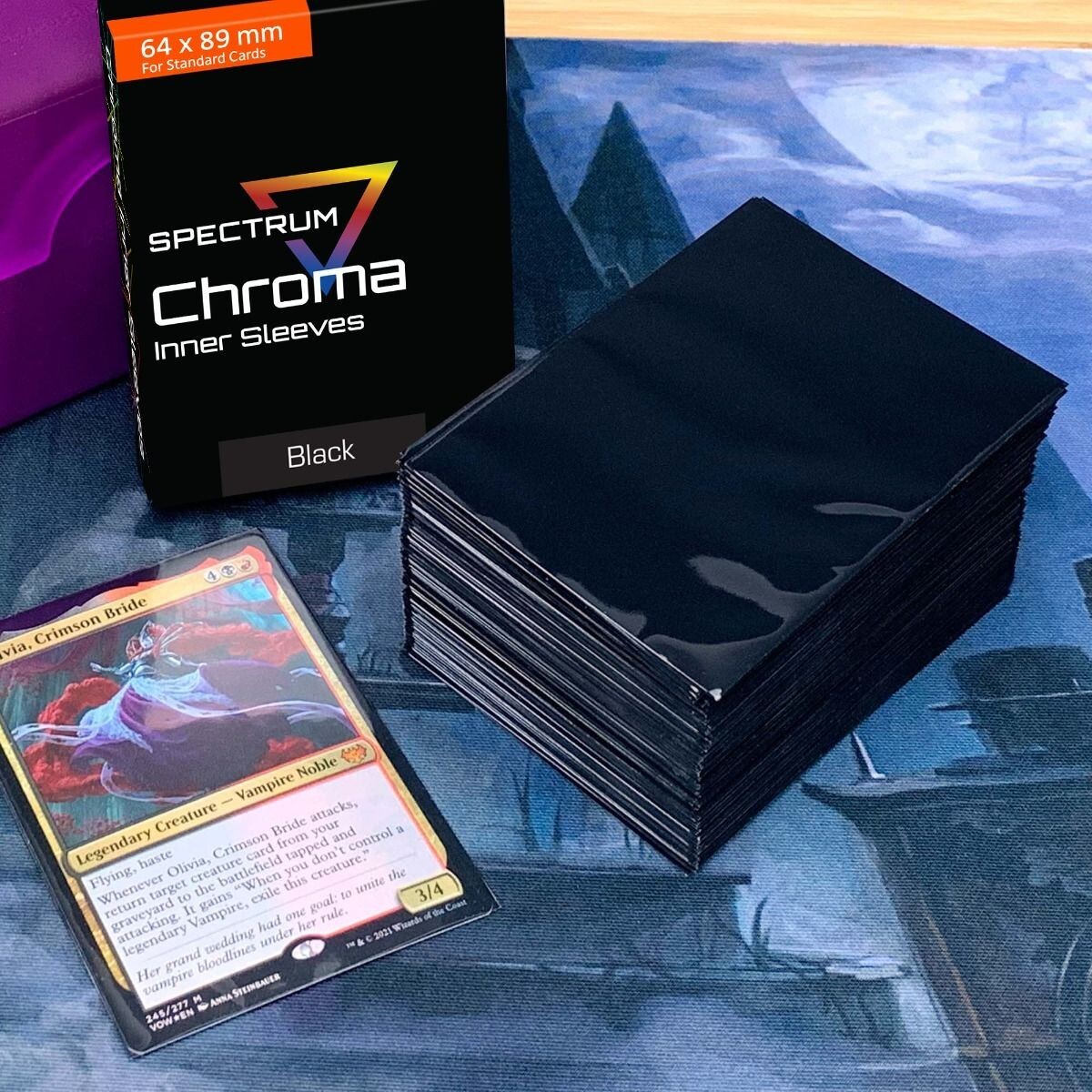 Chroma Inner Sleeves (100) 64X89 mm, Acid Free: Magic, Pokémon, Sports Cards