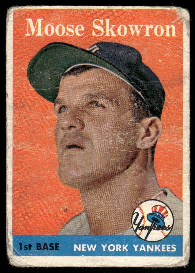 TIRED MOOSE SKOWRON 1958 TOPPS #240 BILL VINTAGE YANKEES POOR FILLER *TPHLC-9035