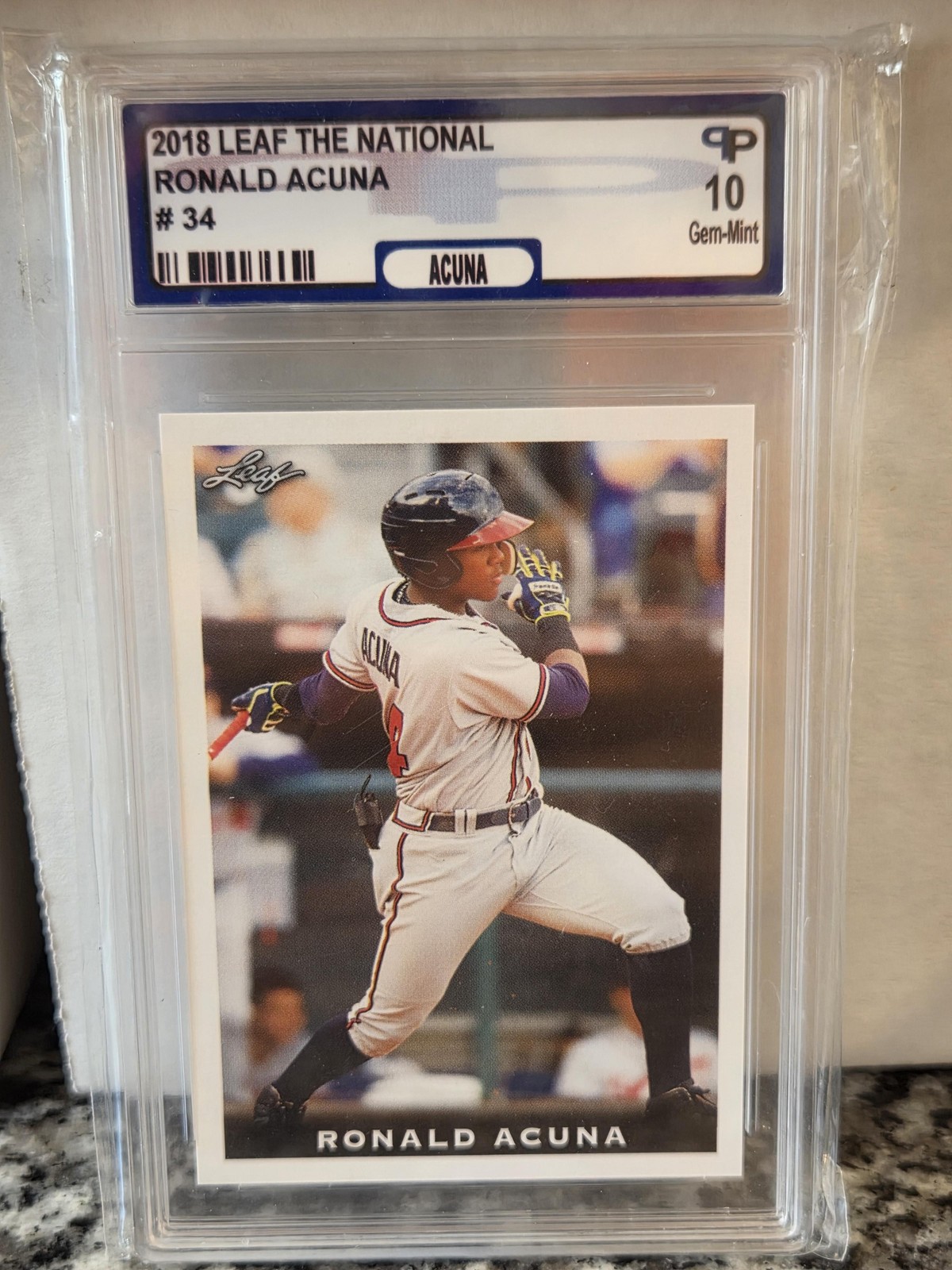 2018 Leaf The National Ronald Acuna Parish 10 Gem Mint Braves MLB Card Baseball