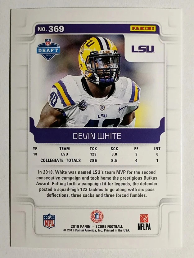 2019 Score #369 Devin White RC