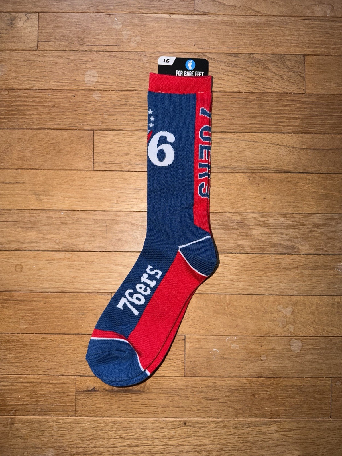 Philadelphia 76ers Unisex Adult Crew Socks Large