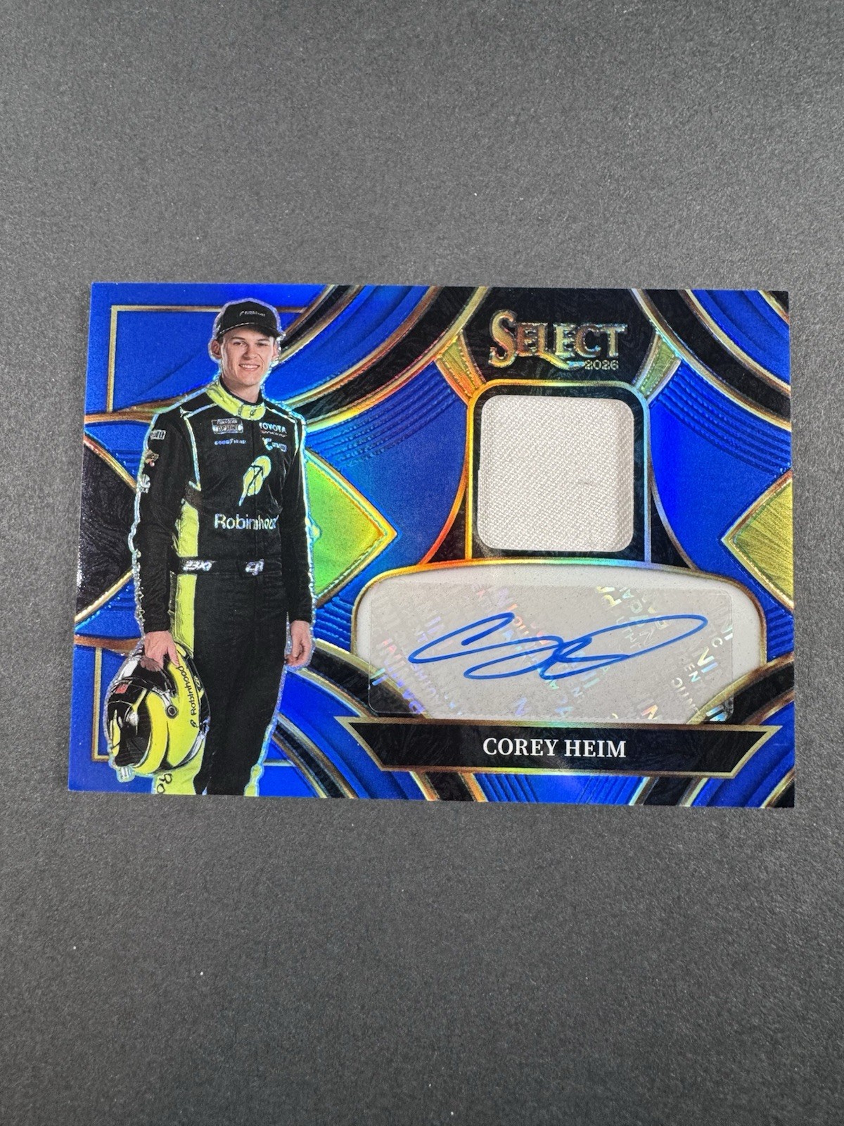 2026 Panini Select Corey Heim Patch Auto Blue Prizm #’d /35