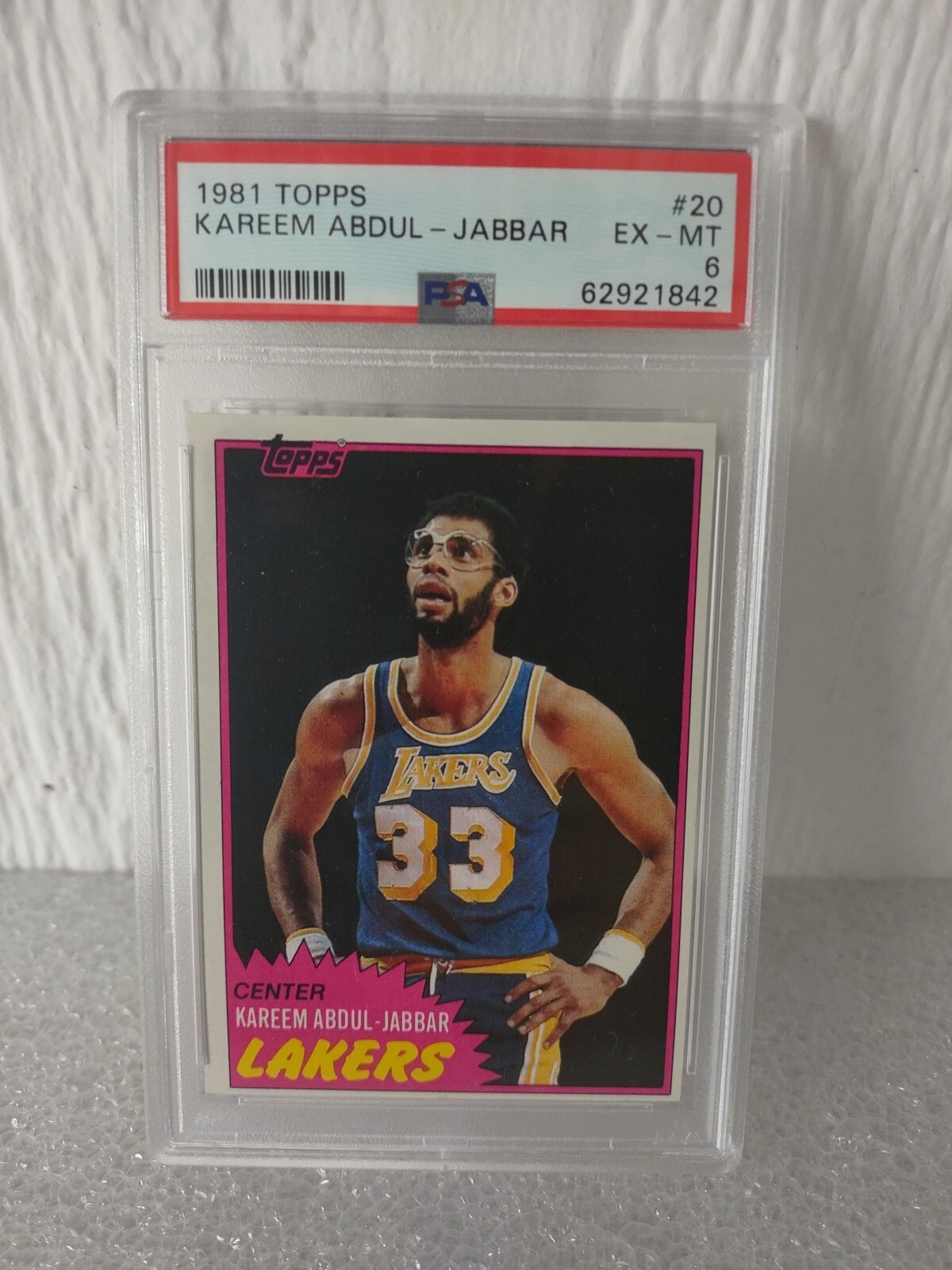 1981 Topps Kareem Abdul-Jabbar #20 PSA 6 EX-MT HOF “Los Angeles Lakers” 🏀🏀