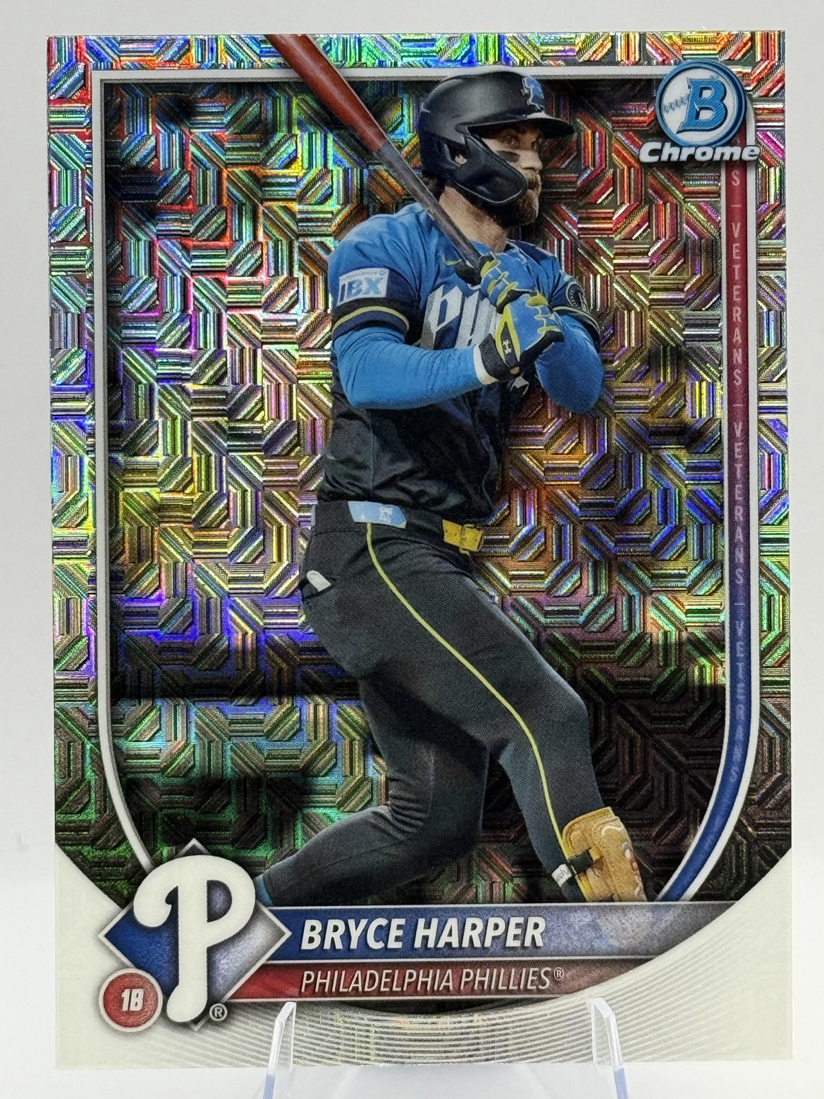2025 Bowman Chrome #37 Bryce Harper Mojo Refractor phillies