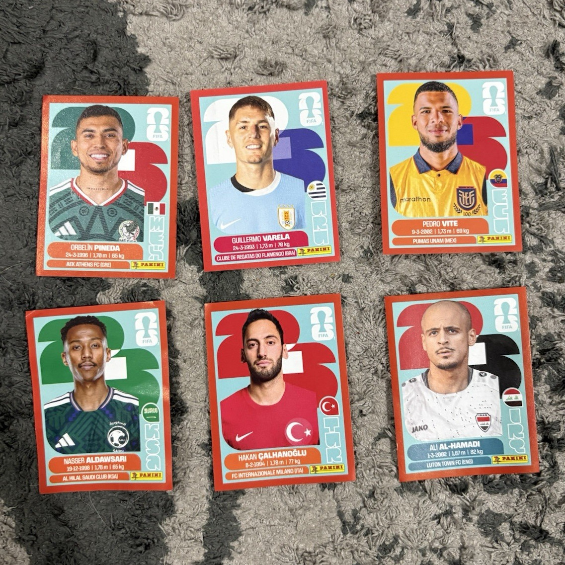 Panini FIFA World Cup 2026 Player Portrait Stickers Lot 6