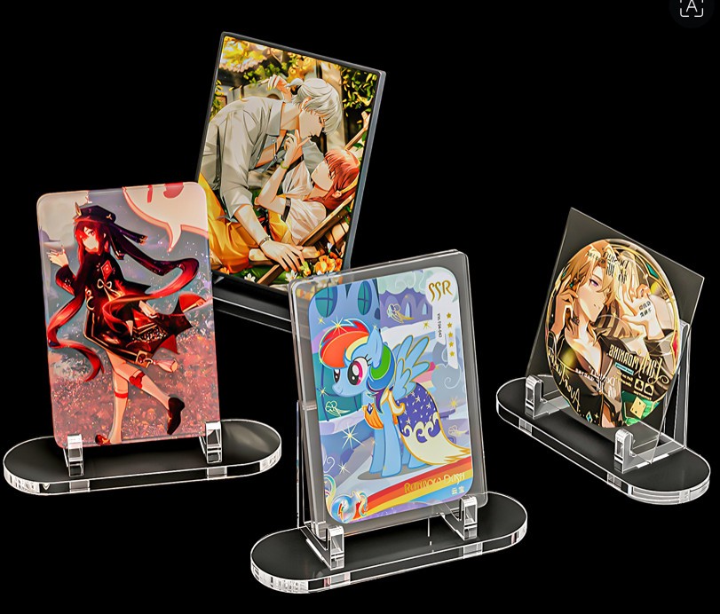 Clear Acrylic Trading Card Display Stands 100Pack–PSA/Graded Sports Card Holders