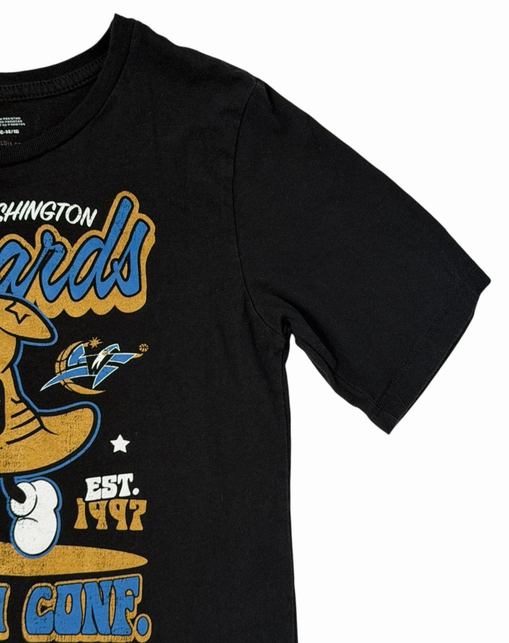 Mitchell & Ness Hardwood Classic Washington Wizards G-Wiz Youth L Black T-Shirt