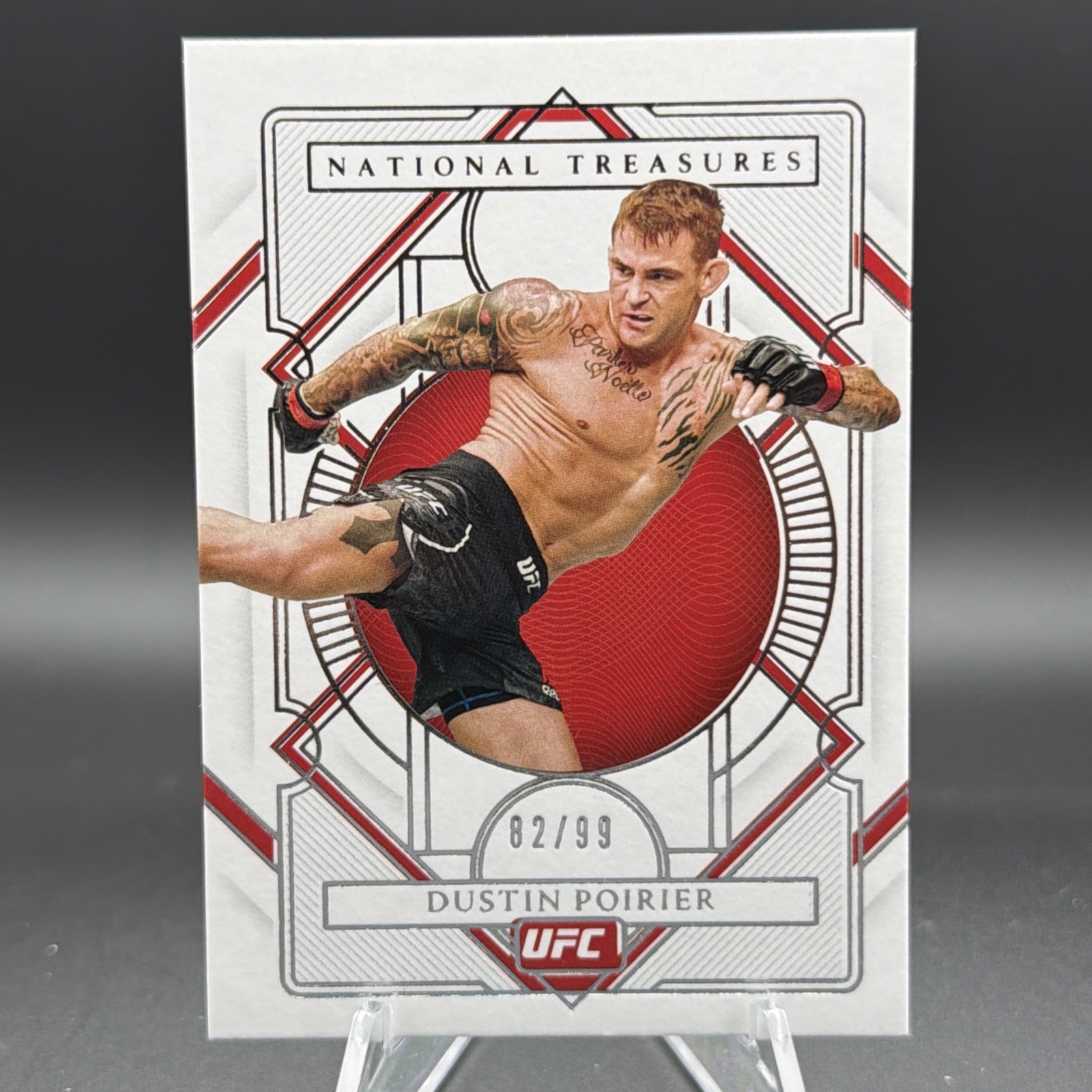 2021 Panini Chronicles UFC – National Treasures Dustin Poirier #376 /99