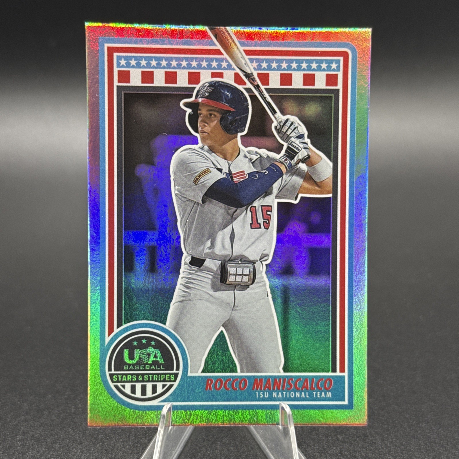 2025 Panini Stars and Stripes Rocco Maniscalco #81 Team USA Silver Holo Rookie