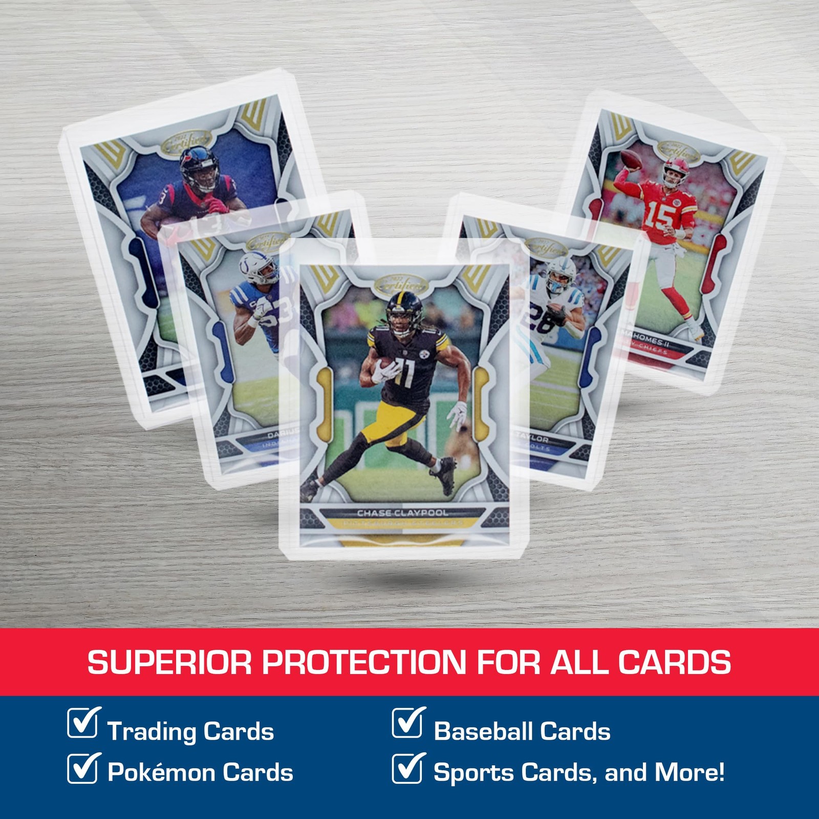 100 Toploader Hard Plastic Trading Card Sleeves Baseball, Football, Basketball