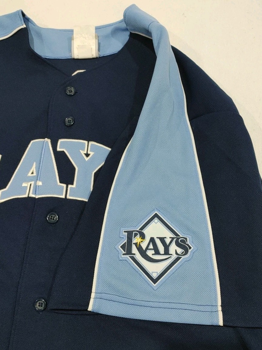 MLB Tamp Bay Rays Evan Longoria #3 Baseball Jersey Blue Adult Size XL