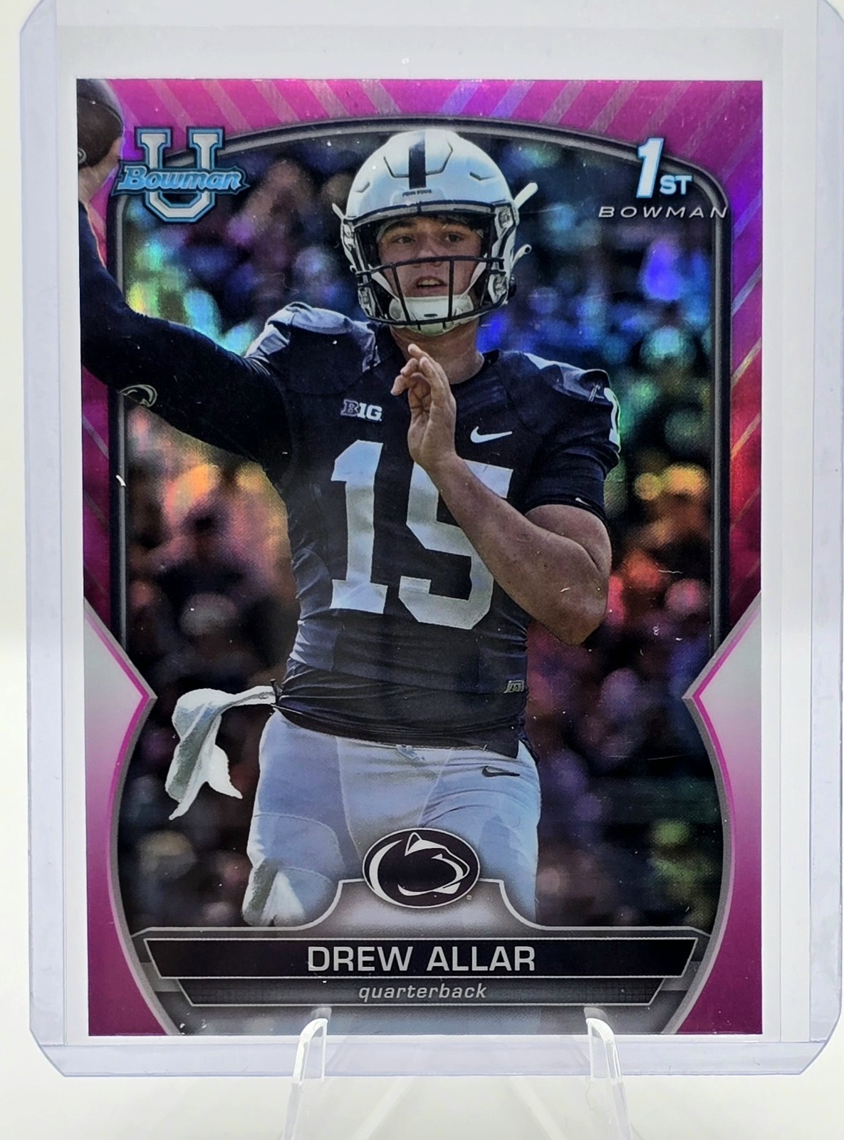 2022 Topps Chrome Bowman U Drew Allar Pink Refractor 1st Bowman