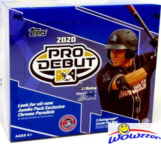 2020 Topps Pro Debut Baseball Factory Sealed HOBBY JUMBO Box-3 AUTOS