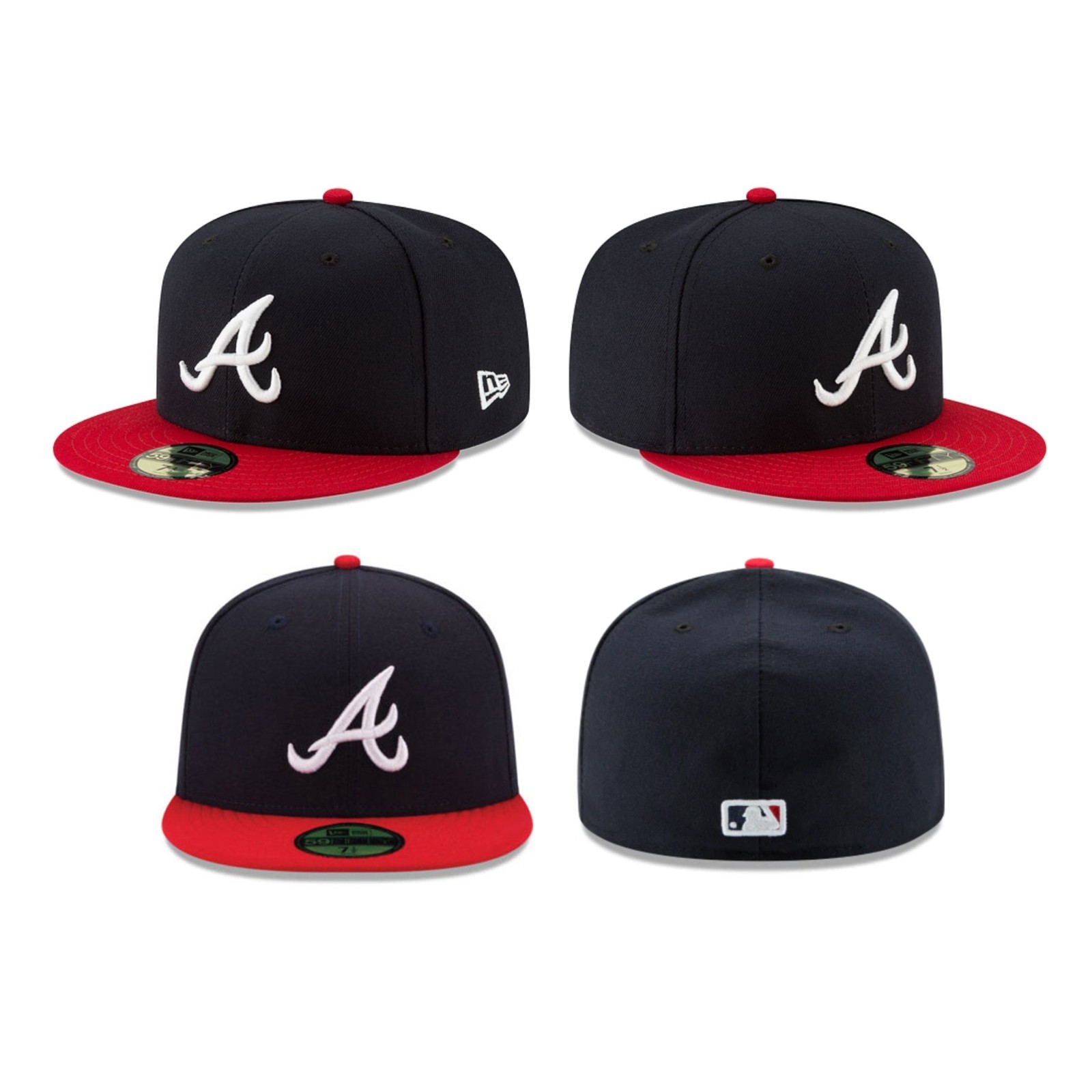 Atlanta Braves ATL MLB Game Authentic 59FIFTY Fitted Cap – 5950 A/Axe Logo Hat