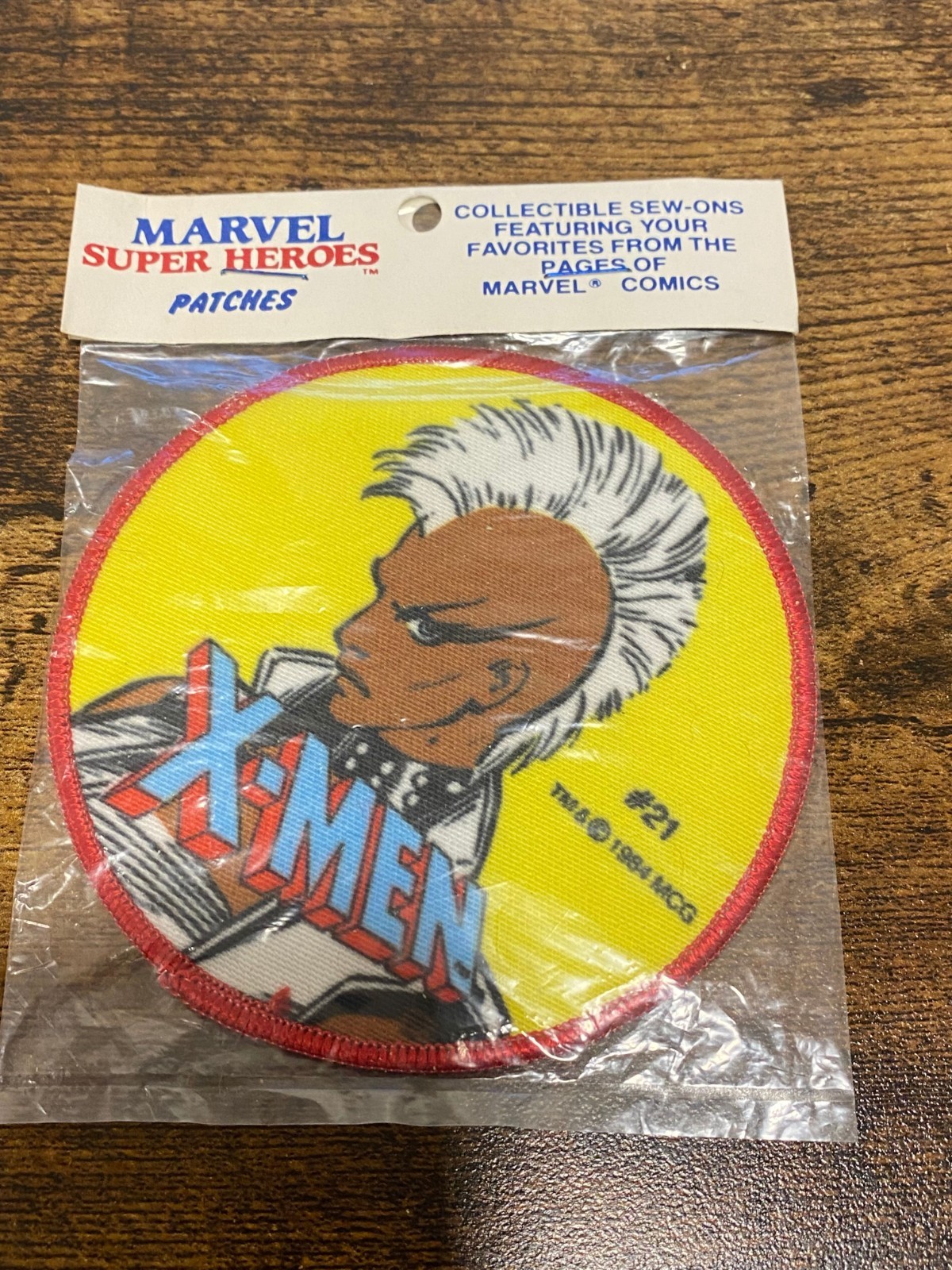 STORM 1984 SEW ON PATCH X-MEN Marvel Comics Super Heroes 3.75″ Round Sealed