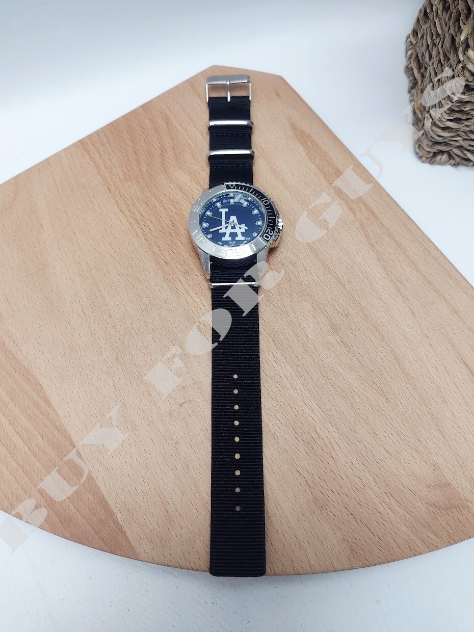 LA Dodgers MLB Starter Men’s Watch – Black Watch – Nylon Watch – Dodgers Watch