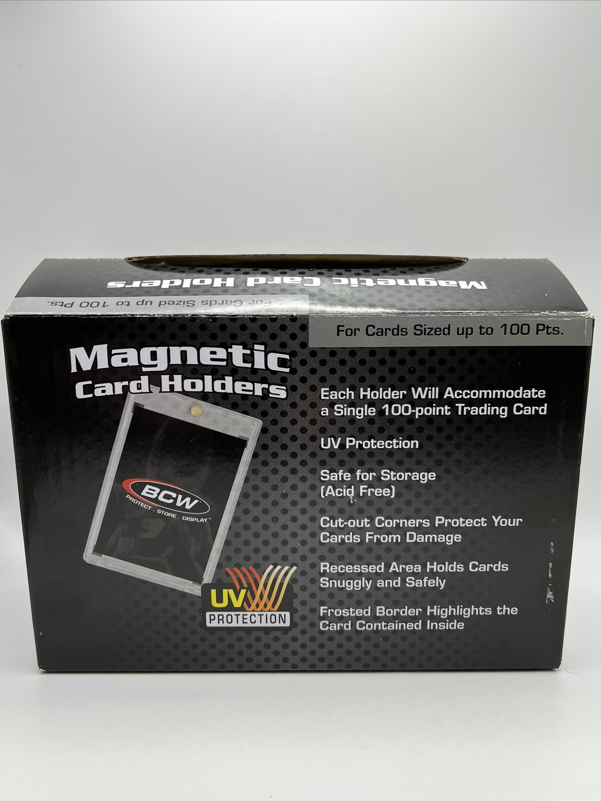 BCW Magnetic Card Holder 100pt Point with UV Protection – Box of 16 holders