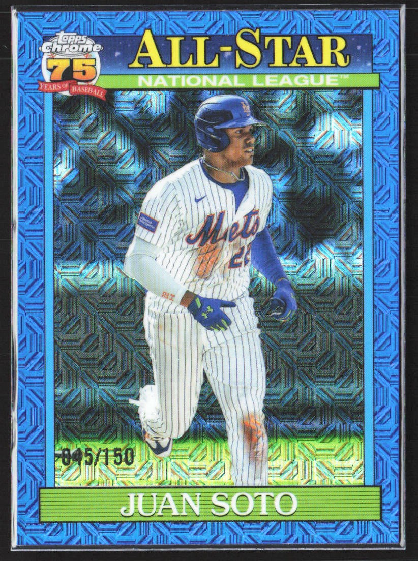 2026 Topps #91ASC-9 Juan Soto 1991 Chrome Throwback Blue /150