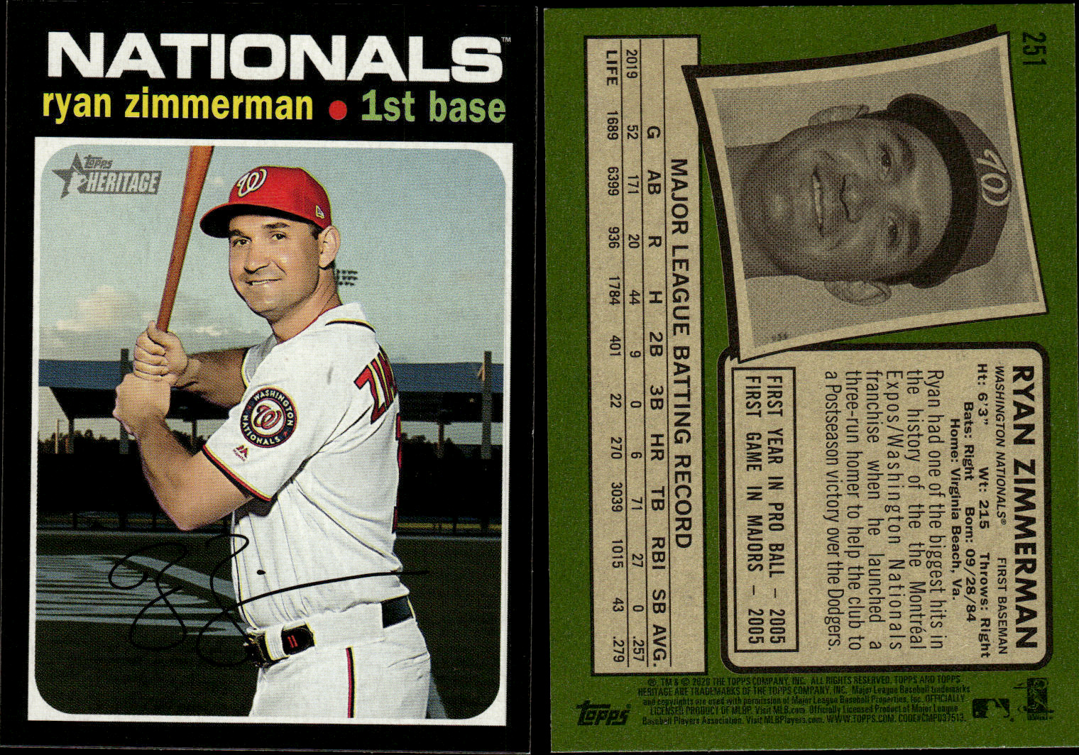 2020 Topps Heritage Baseball Base #251-500 ~ Choose Your Card