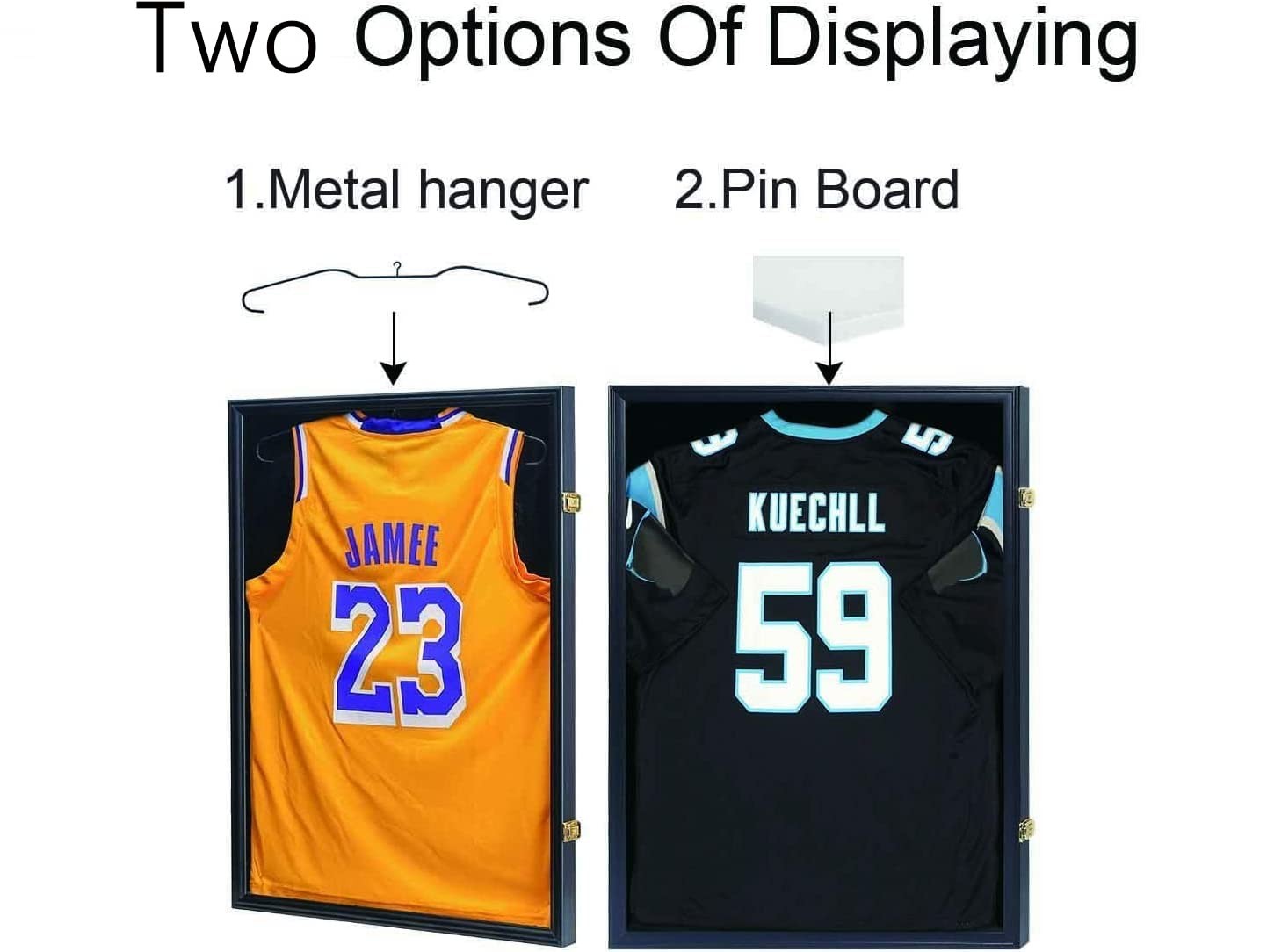 Lockable Jersey Frame Display Case – UV Protection Acrylic Shadow Box for Sports