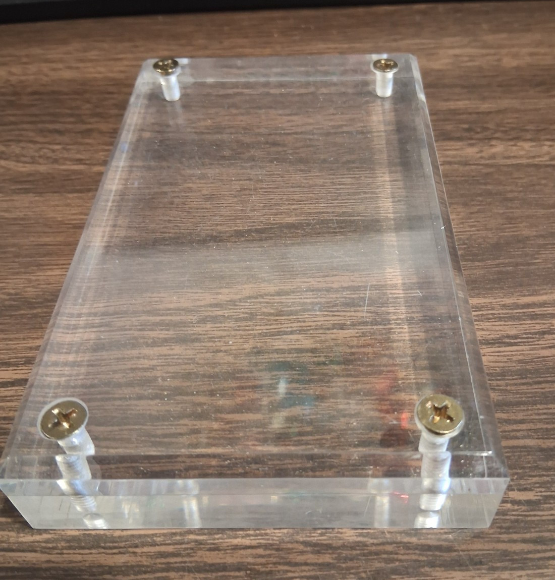 (ONE) BASEBALL CARD ACRYLIC GLASS PROTECTIVE CLEAR HOLDER, 6″ x 3.5″, 1″ THICK
