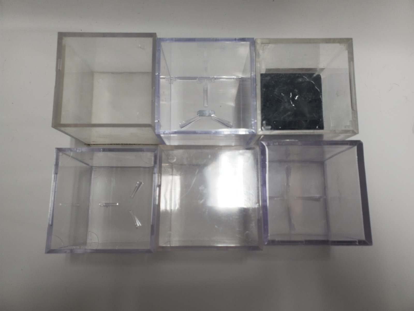 6x *used* Baseball Display Cubes Various Brands Lot