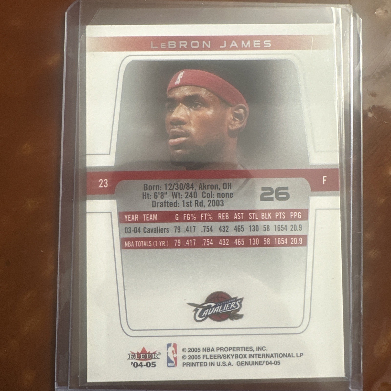2005 NBA Properties LeBron James Genuine NBA