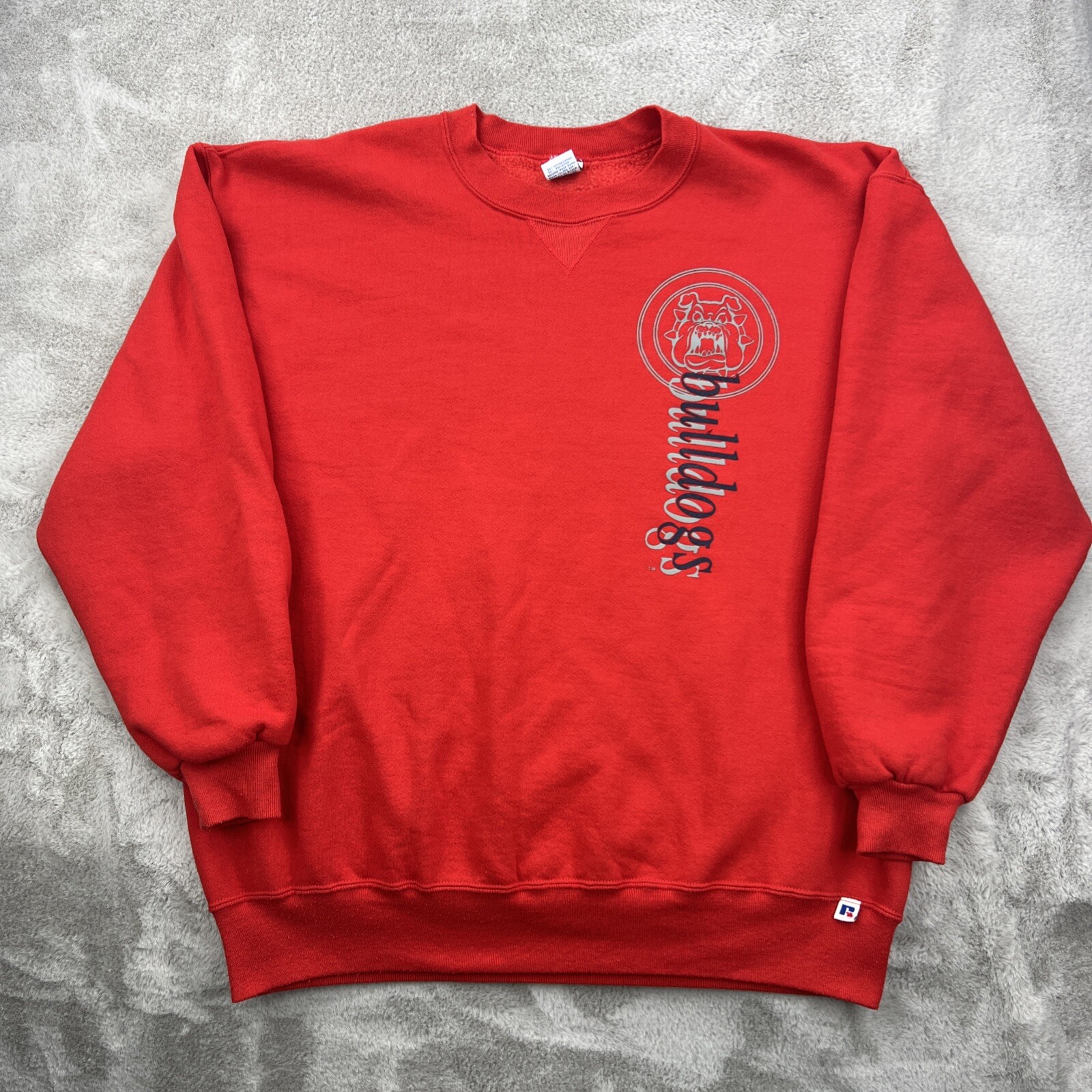 Vintage Fresno State Bulldogs Sweatshirt Mens 2XL Red 90s Russell Athletic NCAA