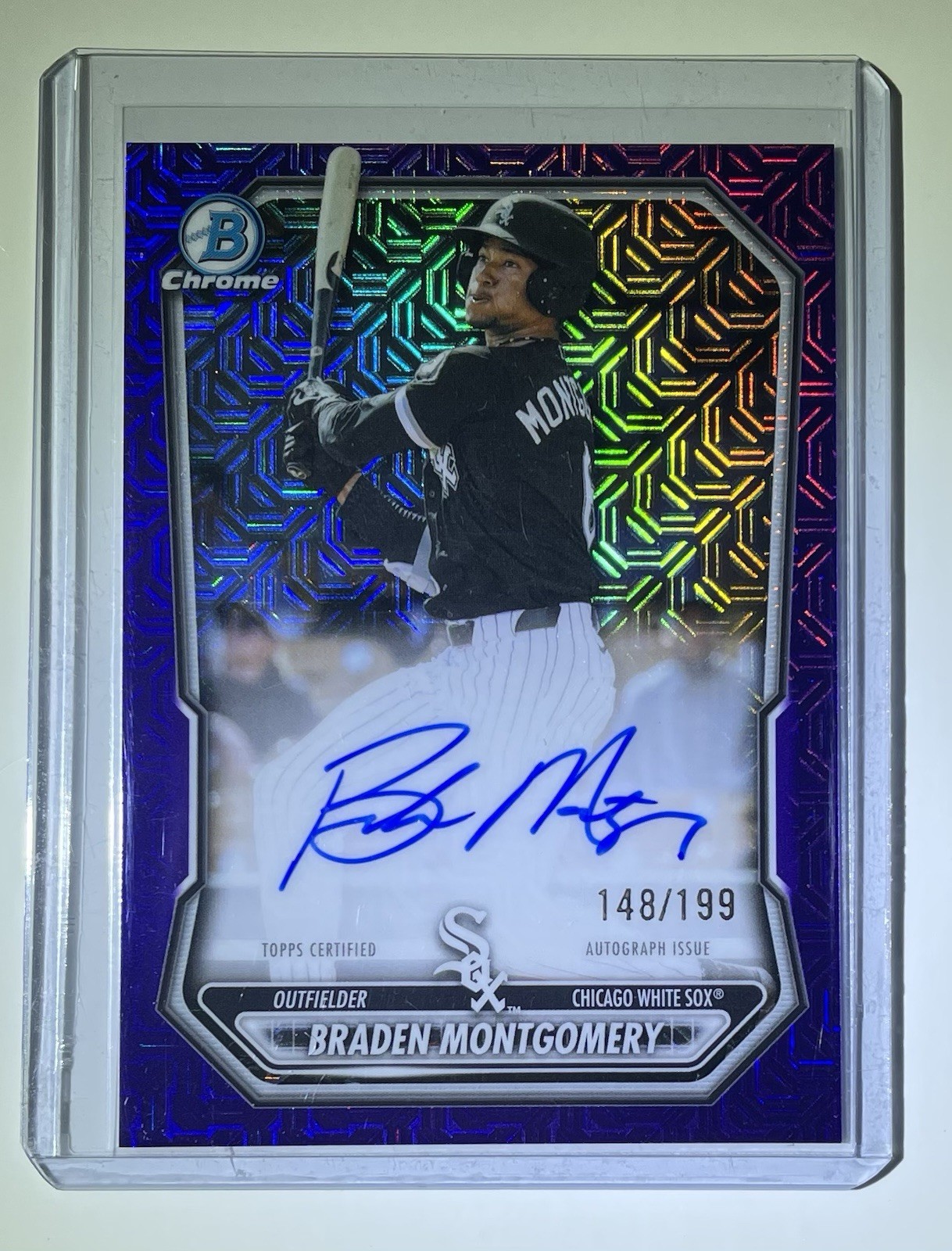 2026 Bowman Chrome Braden Montgomery (BMA-BM) Purple Mojo Refractor Auto /199