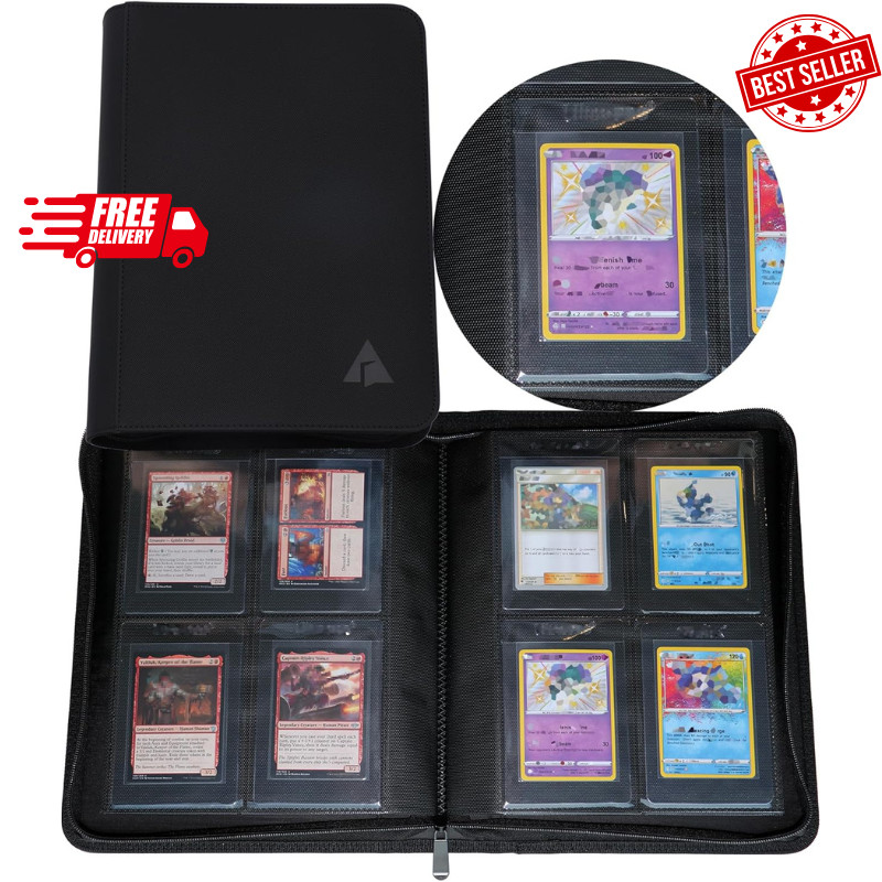 Rayvol 4-Pocket Binder for Semi Rigid Card Holders Holds 208 Semi Rigid Card …