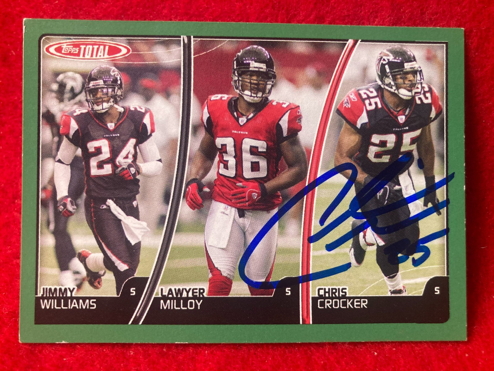 Chris Crocker 2007 Topps Total #359 Atlanta Falcons SIGNED Auto Marshall Univ