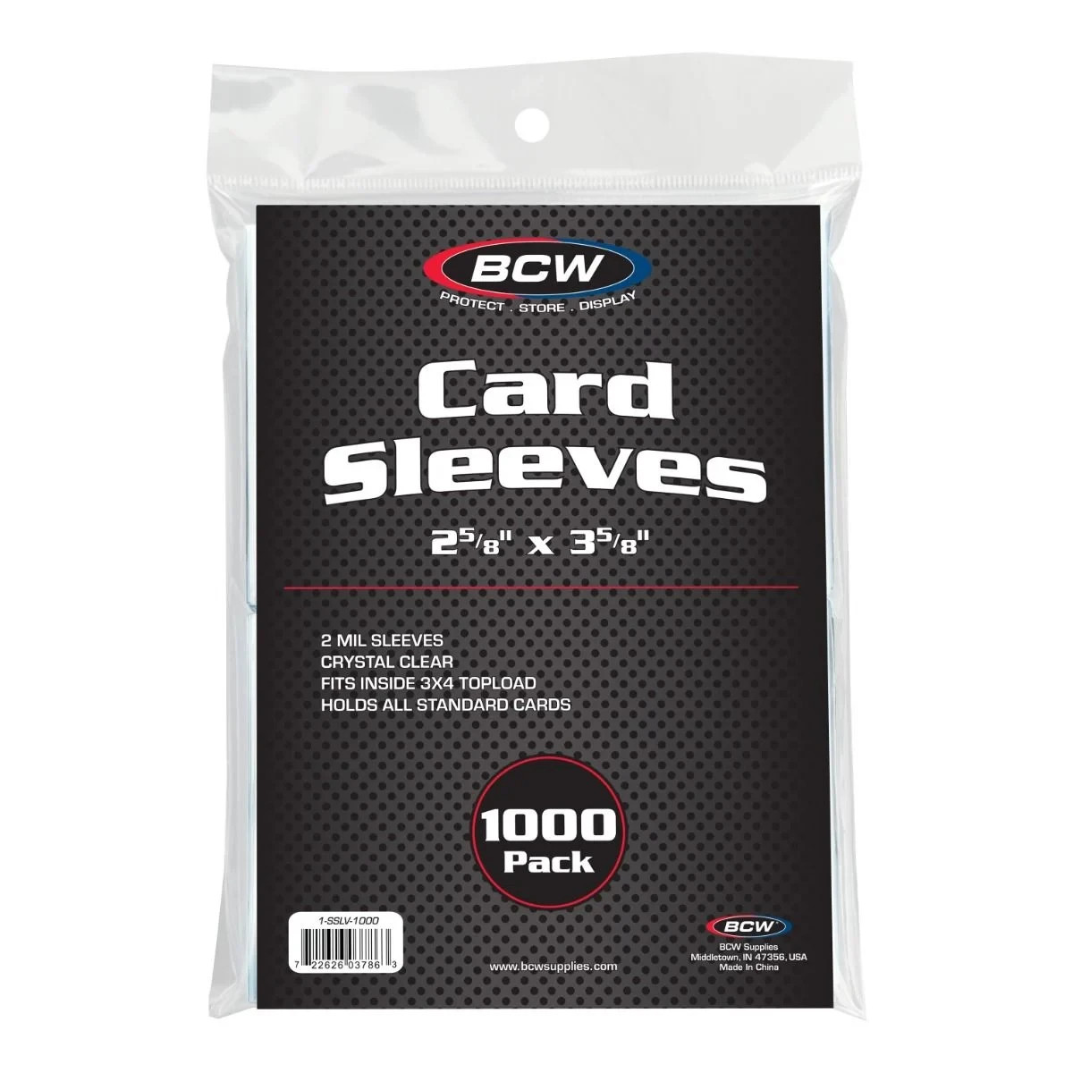 BCW Penny Card Soft Sleeves Standard Sized Cards = 1000
