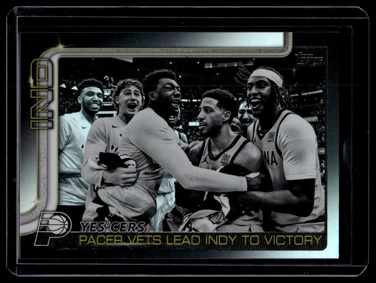 25-26 Topps-Yes’Cers: Pacer Vets Lead Indy To Victory Blackout – Basketball #280