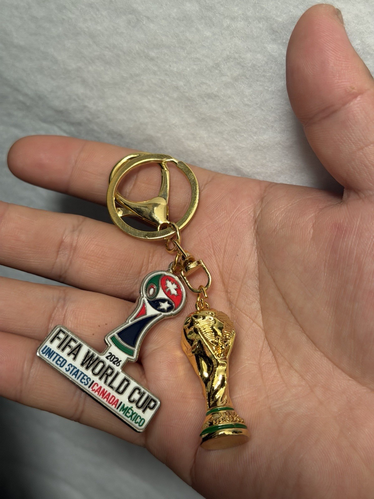 50 PCS FIFA World Cup 2026 USA Canada Mexico Metal Keychain Detachable Keyring