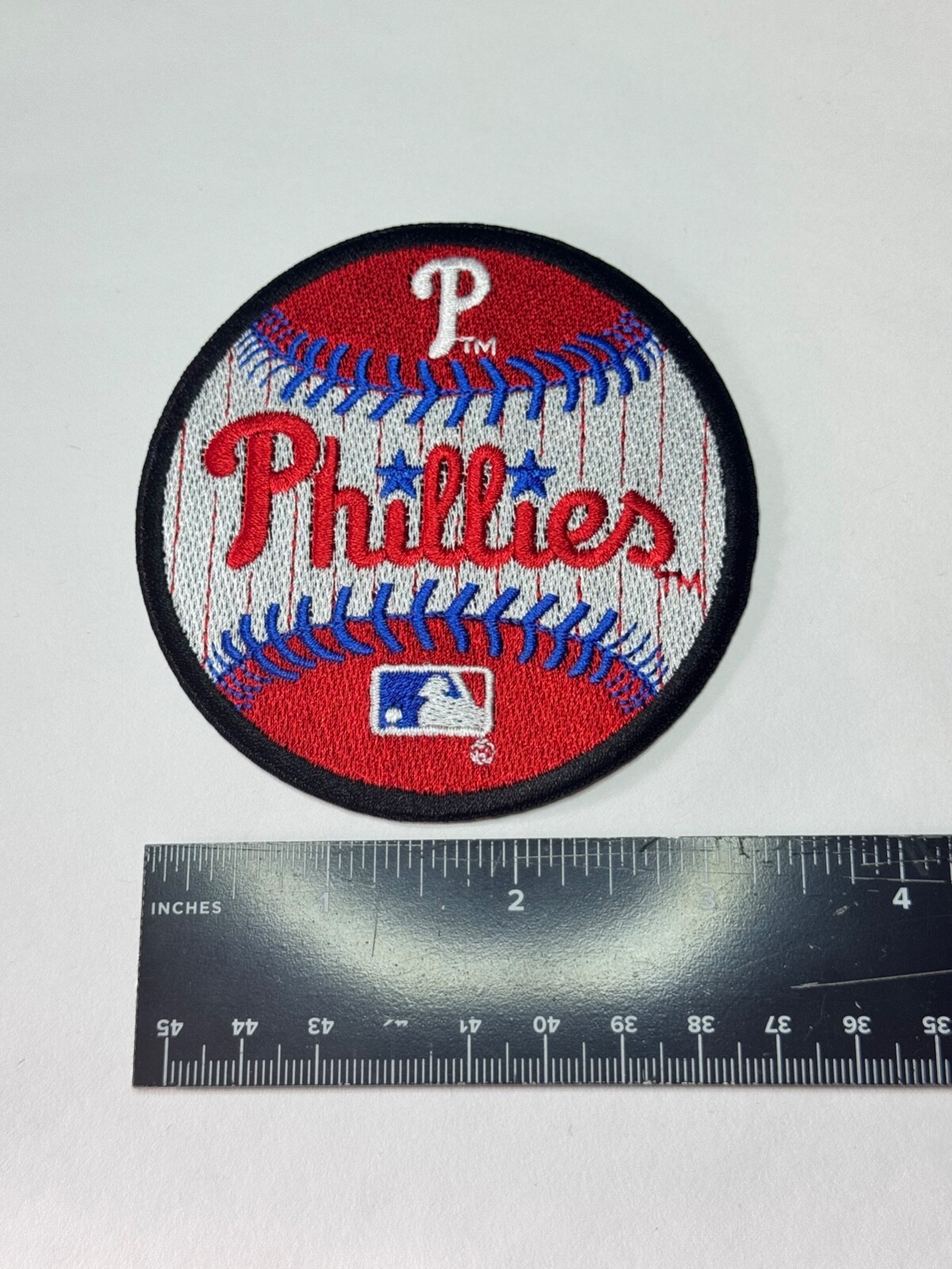 Phillies Baseball circle baseball iron on patch