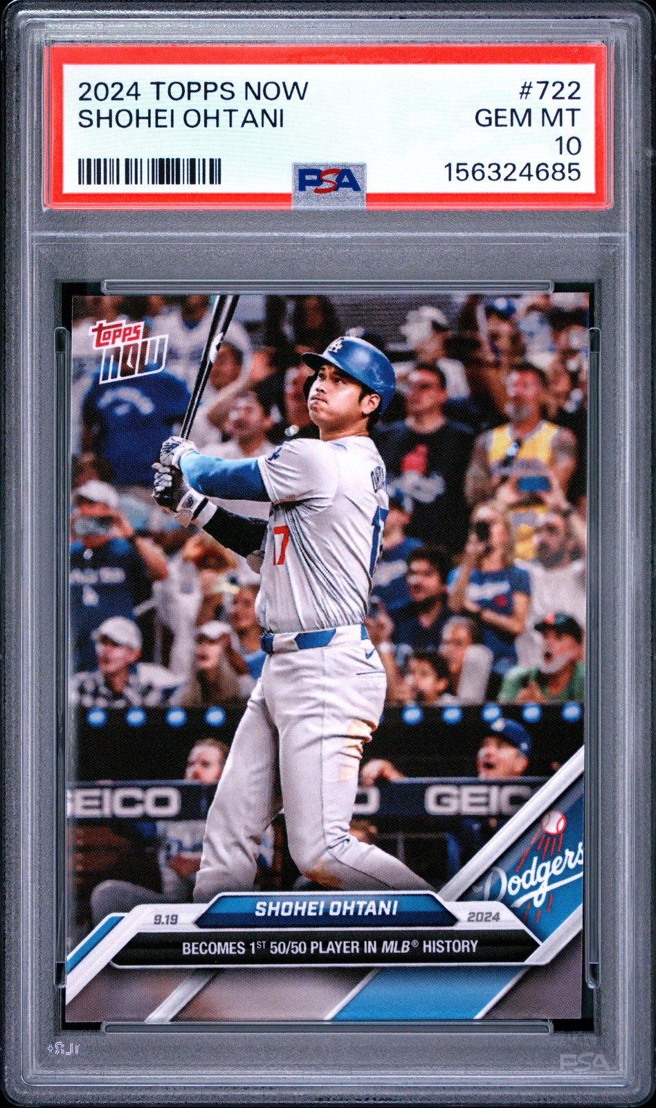 2024 TOPPS NOW #722 SHOHEI OHTANI PSA 10