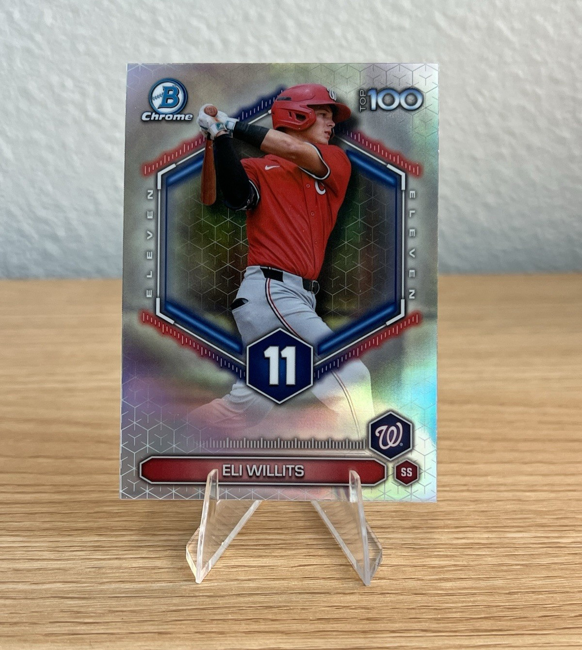 Bowman Chrome 2026 Eli Willits Bowman Top 100 Prospects Refractor #BTP-11 Nats