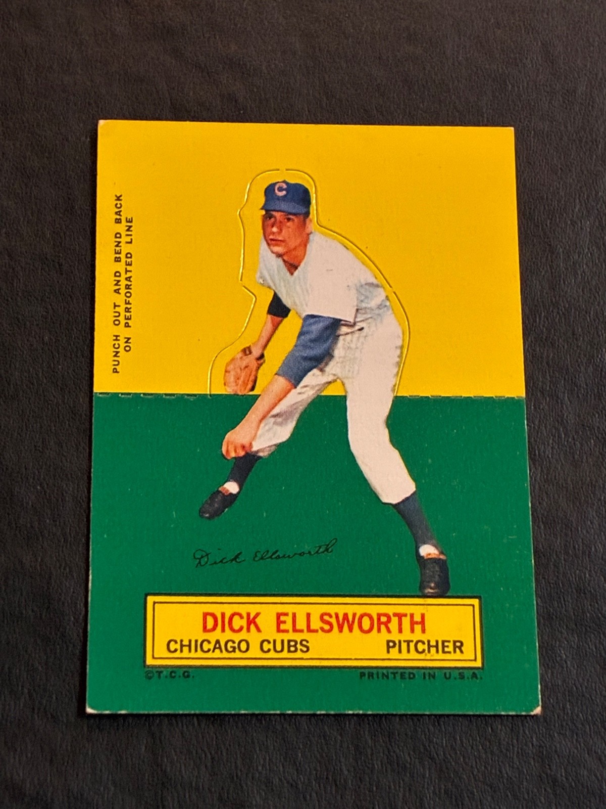 1964 Topps Stand Up Dick Ellsworth – No Creases – EX