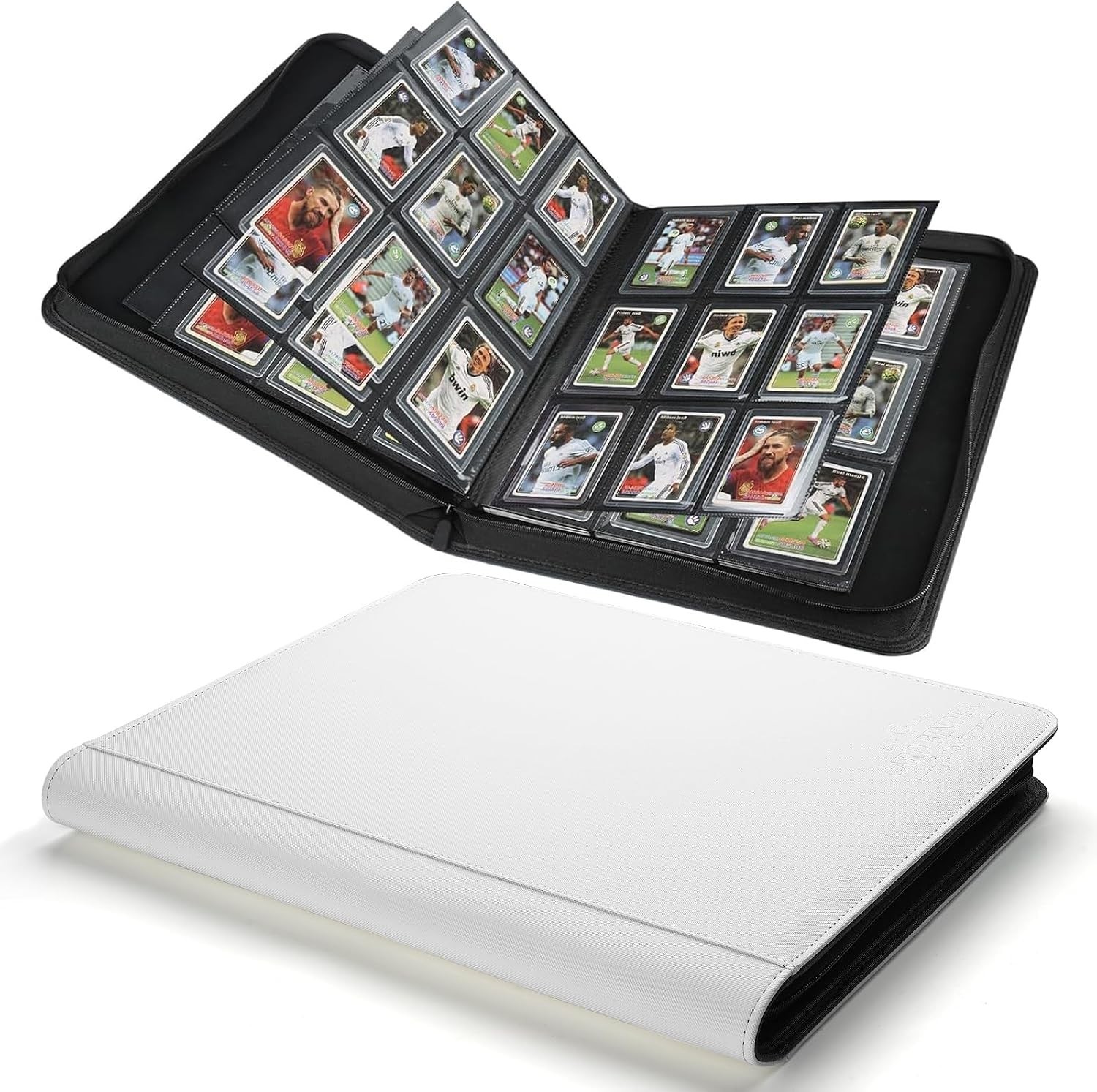 Toploader Binder,Toploader Hard Cases, 9-Pocket Pages Sleeves Hold up 288 Car…