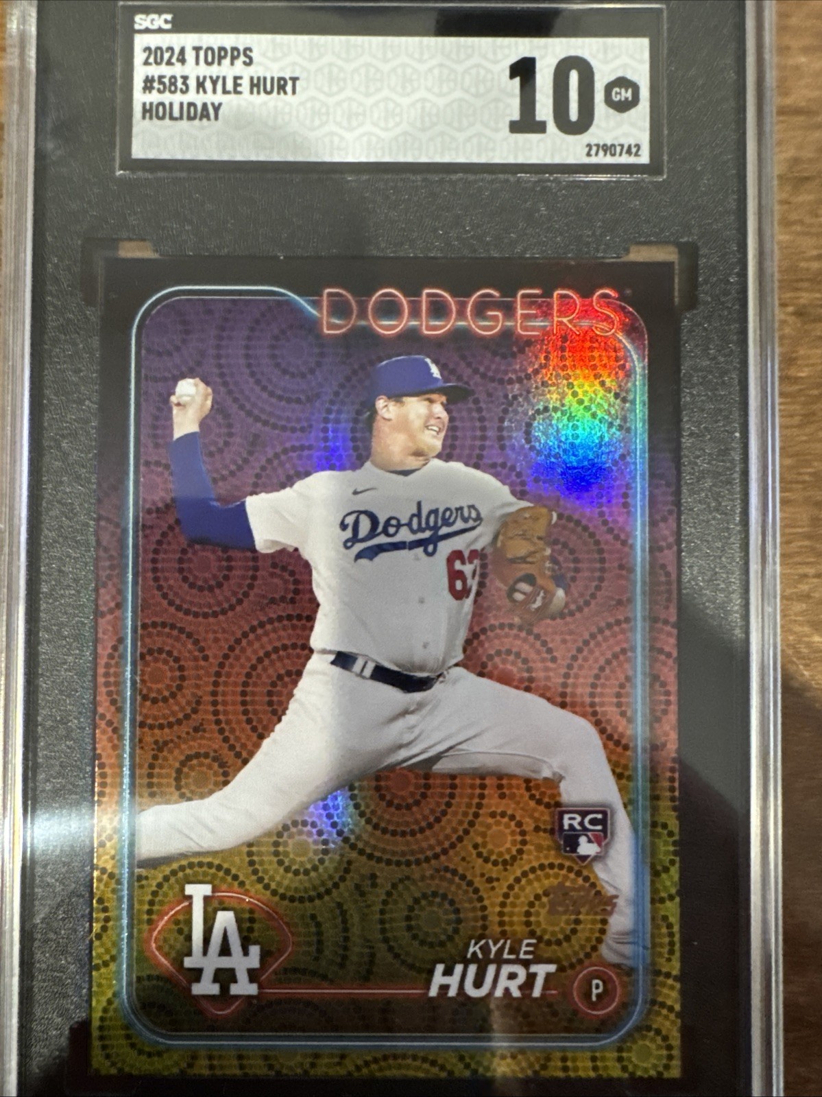 2024 Topps – Kyle Hurt #583 Holiday Variation RC SGC 10