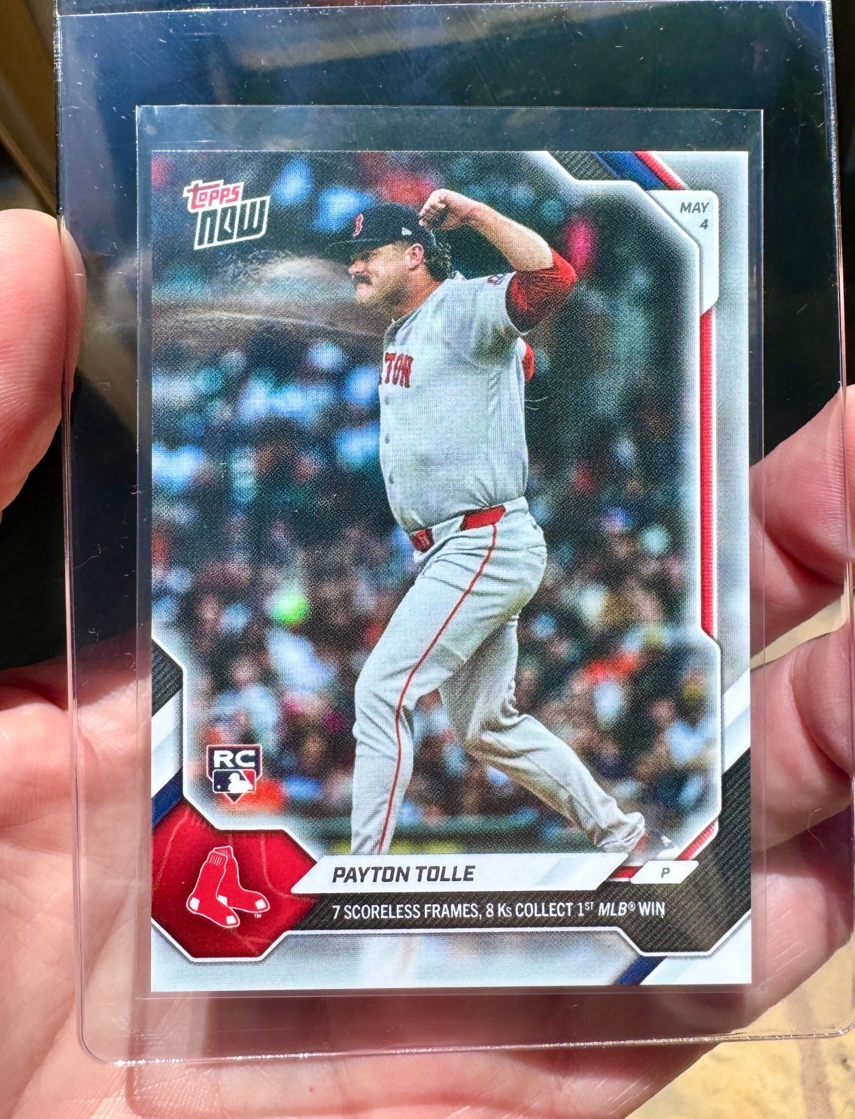 PAYTON TOLLE 2026 topps now ROOKIE CARD #158 “FIRST MLB WIN!” boston red sox $1s